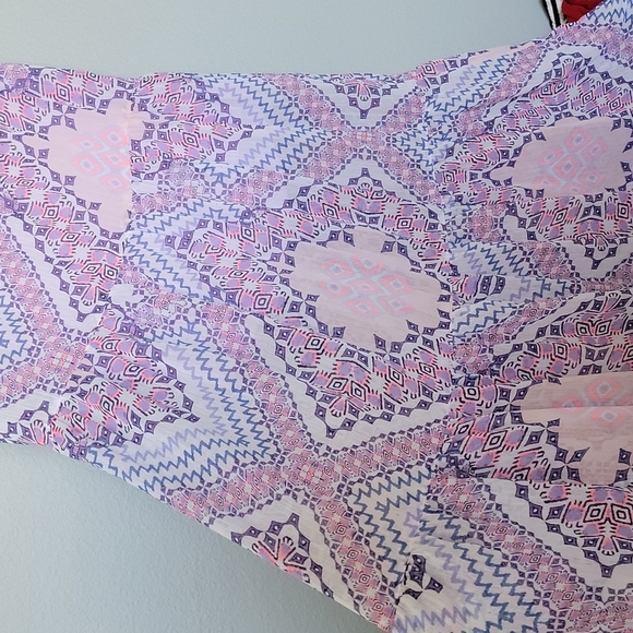 Express NWT Boho Hippie Soft Girl tiered flowy maxi skirt medium - Picture 4 of 11